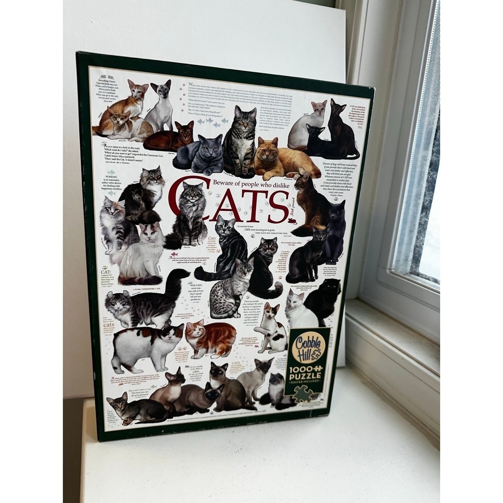 Cobble Hill Cat Quotes 1000 Piece jigsaw puzzle